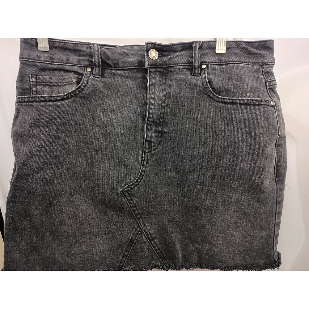 Indigo Rising Black Denim Mini M Skirt streetwear punk rave summer party